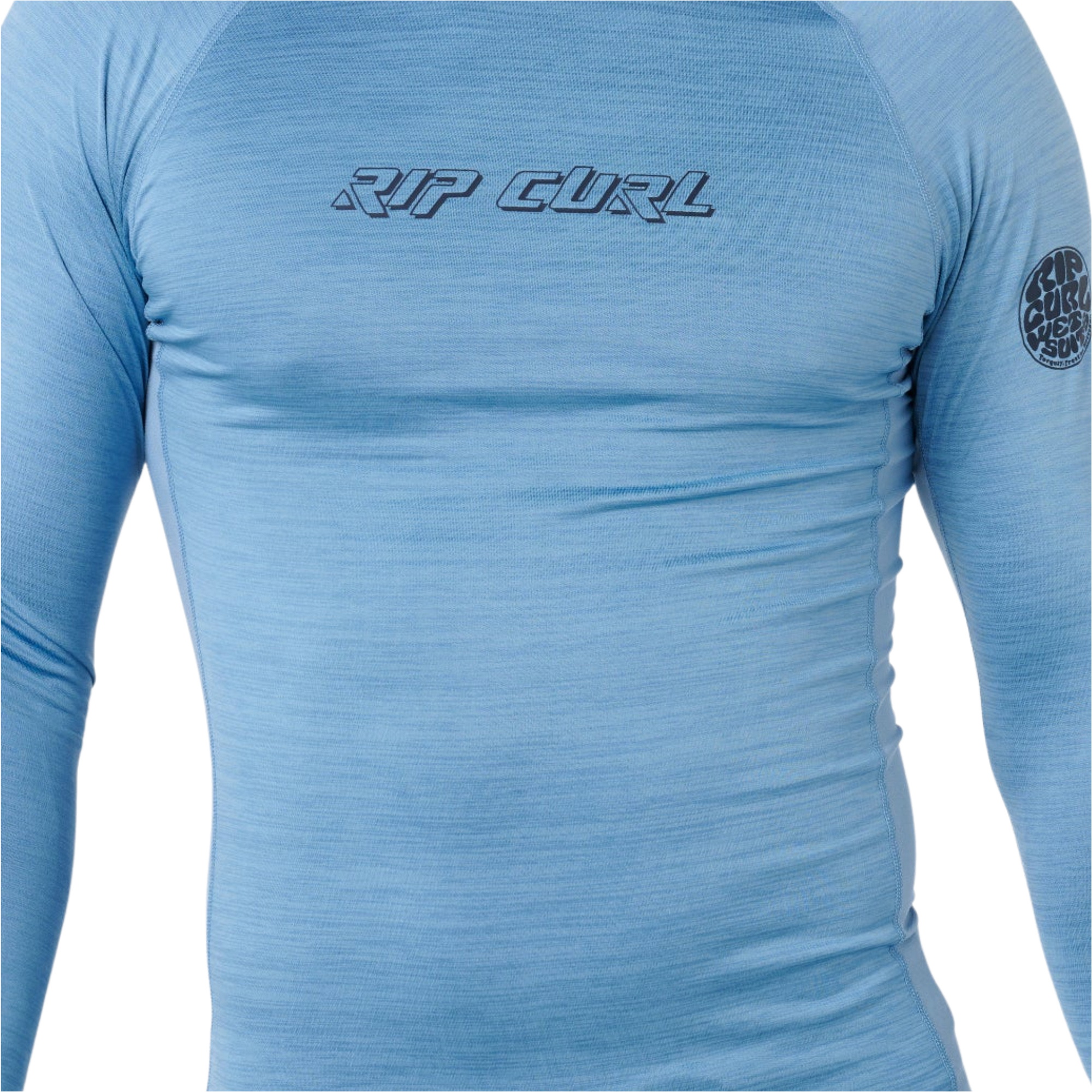 2026 Rip Curl M&auml;nner Dawn Patrol UPF Performance Langärmeliges Lycra-Trikot 16BMRV - Faded Denim